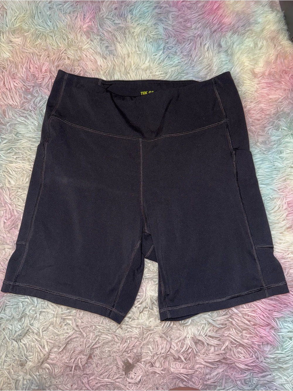 Black Biker Shorts Large With Pockets